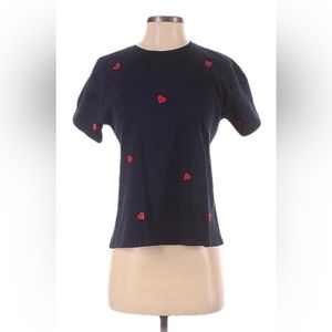 J. Crew heart tee